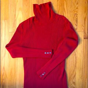 Style & Co red turtleneck sweater
